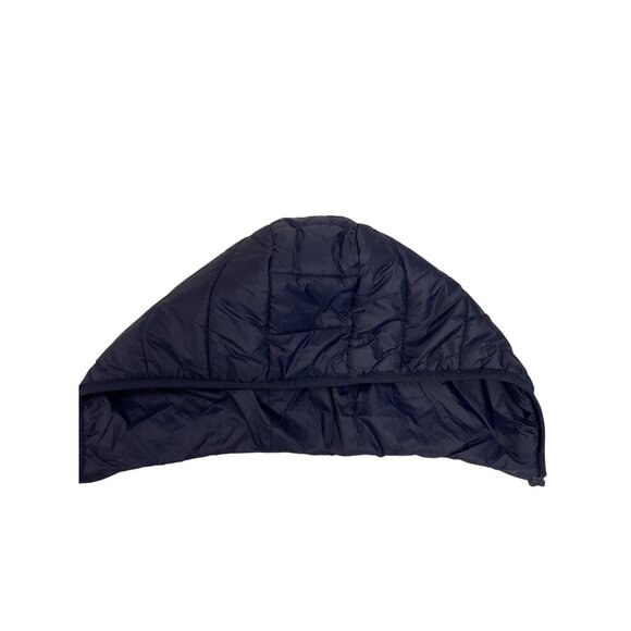 Michael Kors Navy Quilted Puffer Jacket W/ Hood & Zip Pockets Size M Packable - Picture 7 of 7